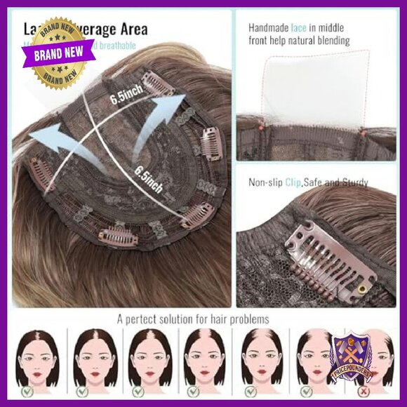 Synthetic Hair Topper with Bangs for Thinning Hair - Instant Volume main image 7